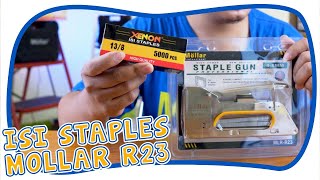 Review amp Test MOLLAR R23 Staples Tembak 48 mm Staple Gun Tacker Steples Jok Hekter [upl. by Aun]