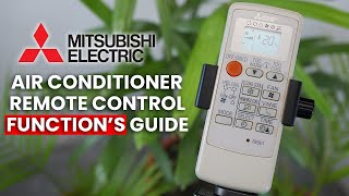 How to Use Air Conditioner Remote Controller  Mitsubishi Electric AC Remote Operations Guide [upl. by Robbert]