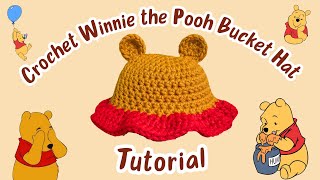 Quick amp Easy Crochet Winnie the Pooh Bucket Hat [upl. by Audrye]