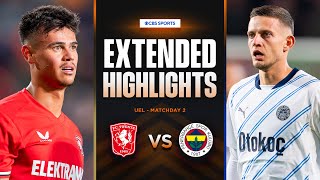 Twente vs Fenerbahçe Extended Highlights  UEL League Phase MD 2  CBS Sports Golazo  Europe [upl. by Aurelia]