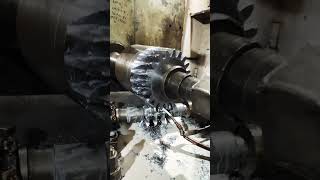 Gear hobbing machine cutting 2 dp gear [upl. by Annagroeg]