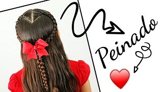 PEINADO TRENZA DE CORAZÓN  IDEAS PARA SAN VALENTIN  SusanaOrtiz [upl. by Ocramed]