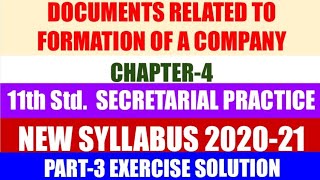 11th Std Secretarial Practice Chapter Exercise Solution Part3COMMERCEACADEMIA [upl. by Seumas807]