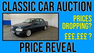 LOW MILEAGE SIERRA COSWORTH SELLS FOR ££££££   CLASSIC CAR AUCTION WATCH [upl. by Rustin195]