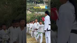 taekwondo turning kick tutorialtaekwondo turning kickpractice viralshort youtubeshort trending [upl. by Lledyr776]