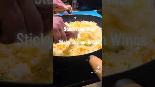 Steak Fried Rice amp Sticky Chicken Wings easyrecipes steakfriedrice stickywings [upl. by Beatrice]