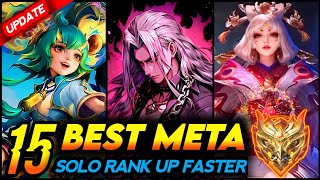 15 BEST META HEROES TO SOLO RANK UP 2024  SEASON 31  Mobile Legends Tier List [upl. by Croydon]