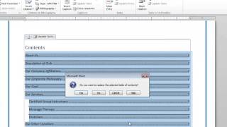 How to Edit a Table of Contents  Microsoft Word Doc Tips [upl. by Auginahs]