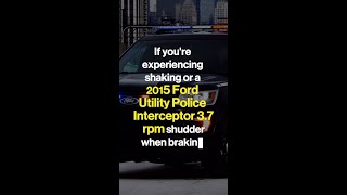 Conquer Brake Shudder A Guide For Your 2015 Ford Utility Police Interceptor [upl. by Esoranna]