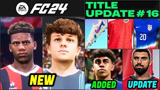 EA FC 24 NEWS  NEW CONFIRMED Official Update Real Faces amp Fixes ✅ [upl. by Dunc]