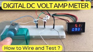 Digital DC Volt Amp Meter Easy Wiring and Testing [upl. by Ardnuhsal]