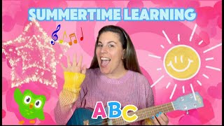 Toddler Learning Summer Fun ABCs Numbers Colors Sing along with Miss Melanie a Real Teacher [upl. by Fosque]