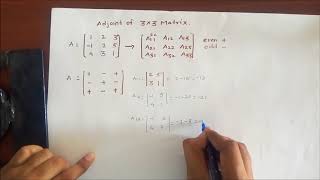 How to find Adjoint of 3 X 3 Matrix [upl. by Enyallij]