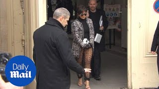 Kris Jenner steps out in DARING seethrough trousers in Paris  Daily Mail [upl. by Gustav]