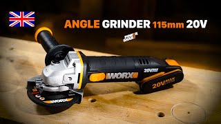 WORX WX800 115mm 20V Angle Grinder UK [upl. by Enirehtacyram250]