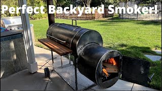 Perfect Backyard Smoker Build DIY Offset Smoker Build [upl. by Nnylsaj218]