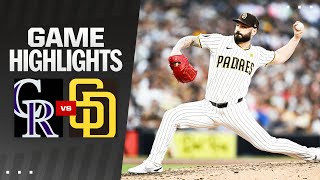 Rockies vs Padres Game Highlights 8324  MLB Highlights [upl. by Lavotsirc]