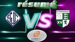 Fédérale 1 US Castillon vs Peyrehorade sport résumé [upl. by Solrac473]