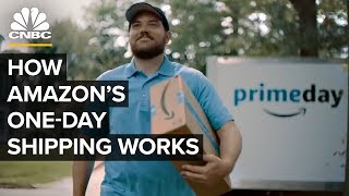 How Amazon Delivers On OneDay Shipping [upl. by Ynattib639]