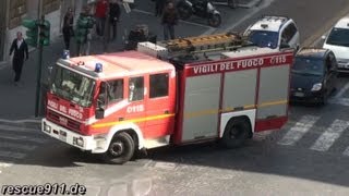 Italy Rome Fire department  Vigili del Fuoco Roma [upl. by Fanchie216]