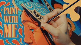 Acrylic Painting ✦ Process Video ✦ Testing Art Supplies [upl. by Azrim]