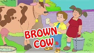 Brown Cow  Animated Nursery Rhyme in English [upl. by Cleasta985]