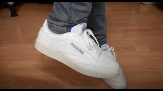 Reebok Club C 85 CHALK  Unboxing Detailed Look amp On Feet [upl. by Chee]