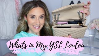 WHATS IN MY YSL SMALL LOULOU BAG [upl. by Ursulette322]