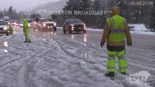 I80 Icy Roads Snow Accidents Snow Chains 103016 RainbowTroy CA [upl. by Schmidt]