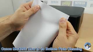 Canon Pixma MG4250 How to CleanReduce Ink Smears with Bottom Plate Cleaning [upl. by Onaled]