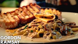 Mushroom Leek and Tarragon Pasta  Gordon Ramsay [upl. by Mccarty]