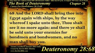 Bible Book 05  Deuteronomy Chapter 28  The Holy Bible KJV Read Along AudioVideoText [upl. by Danika]