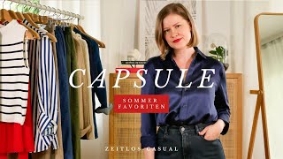 Meine Sommer Capsule Wardrobe  10 casual chic Outfit Ideen [upl. by Ajdan]