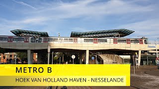 Classic Cabinerit  Metro Rotterdam  Lijn B Hoek van Holland Haven  Nesselande [upl. by Atews]