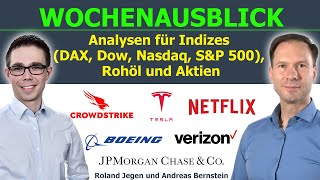 Positiver Schwung nach Wall Street Rekorden 📈 Aktien JPMorgan Boeing Tesla Crowdstrike Netflix [upl. by Forcier]