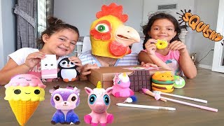 Elif Öykü ve Masala Squishy Dolu Sürpriz Paket Squishy Toys Wall Collection  Family Fun Games [upl. by Kamaria153]