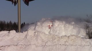 EPIC CATCH Dashing Thru the Snow  CN Train 406 West at Salisbury NB Feb 3 2015 [upl. by Cychosz17]