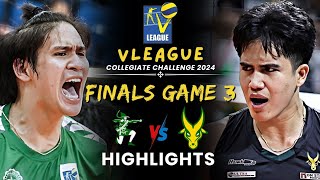 DLSU VS FEU Full Game Highlights  FINALS Game 3  VLeague Collegiate Challenge 2024 [upl. by Arrak]