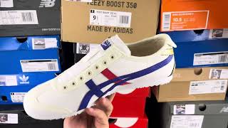 Onitsuka Tiger Mexico 66 SlipOn Cream Tuna Blue 1183B475100 [upl. by Neelrahc644]