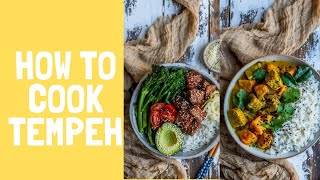 HOW TO COOK TEMPEH 2 EASY HIGH PROTEIN VEGAN RECIPES [upl. by Naloc]