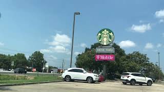 Starbucks in Lafayette Louisiana USA  Driving on Johnston St [upl. by Anauqahc]