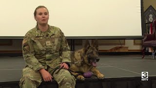 Malmstrom AFB celebrates retirement of Military Working Dogs [upl. by Seravart]