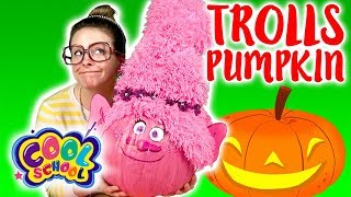 Trolls Princess Poppy Pumpkin DIY for Halloween 2017  Arts and Crafts with Crafty Carol [upl. by Hotze]