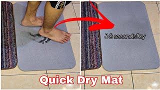 Quick Dry Mat  Diatomite Mud Mat  Very Water Absorbent Material [upl. by Lerret]