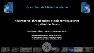 Neutropénie thrombopénie et splénomégalie chez un patient de 54 ans [upl. by Aitsirk]