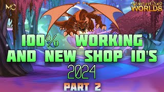 AQW  100 WORKING AND NEW FREE SHOP IDS PART 2  RARE SEASONAL CHEST AND MORE   APRIL 2 2024 [upl. by Riordan]