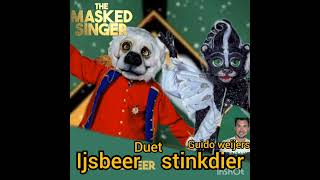 ijsbeer en stinkdier  duet  Its the most wonderful time of the year  masked singer nL s5 [upl. by Swagerty]