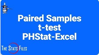 8310 Paired Sample Hypothesis Test with Raw Data using PhStat and Excel [upl. by Eilsehc]