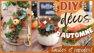 DIY DÉCO AUTOMNE 🍂 I Faciles pas chers et super rapides [upl. by Jocelin715]