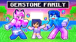 Adopted by the GEMSTONE FAMILY in Minecraft [upl. by Amarette]